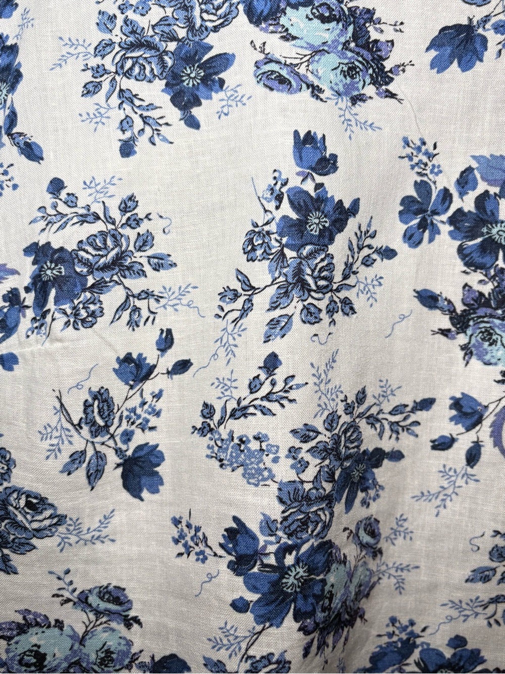 Cupcake & Cashmere Blue Floral Blouse | Coastal Chic Feminine Top | Cottagecore - Picture 7 of 10